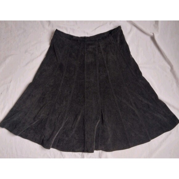 Christopher & Banks Dresses & Skirts - Christopher & Banks Corduroy Skirt Dark Gray Teacher Secretary Women's Size 12P